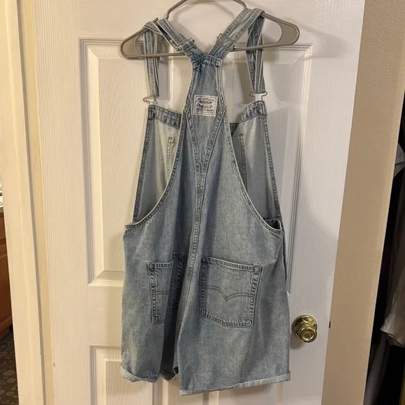 Vintage Levi Denim Short Overalls - Picture 4 of 9